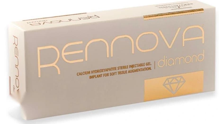 Caixa do bioestimulador Rennova Diamond, de hidroxiapatita de cálcio